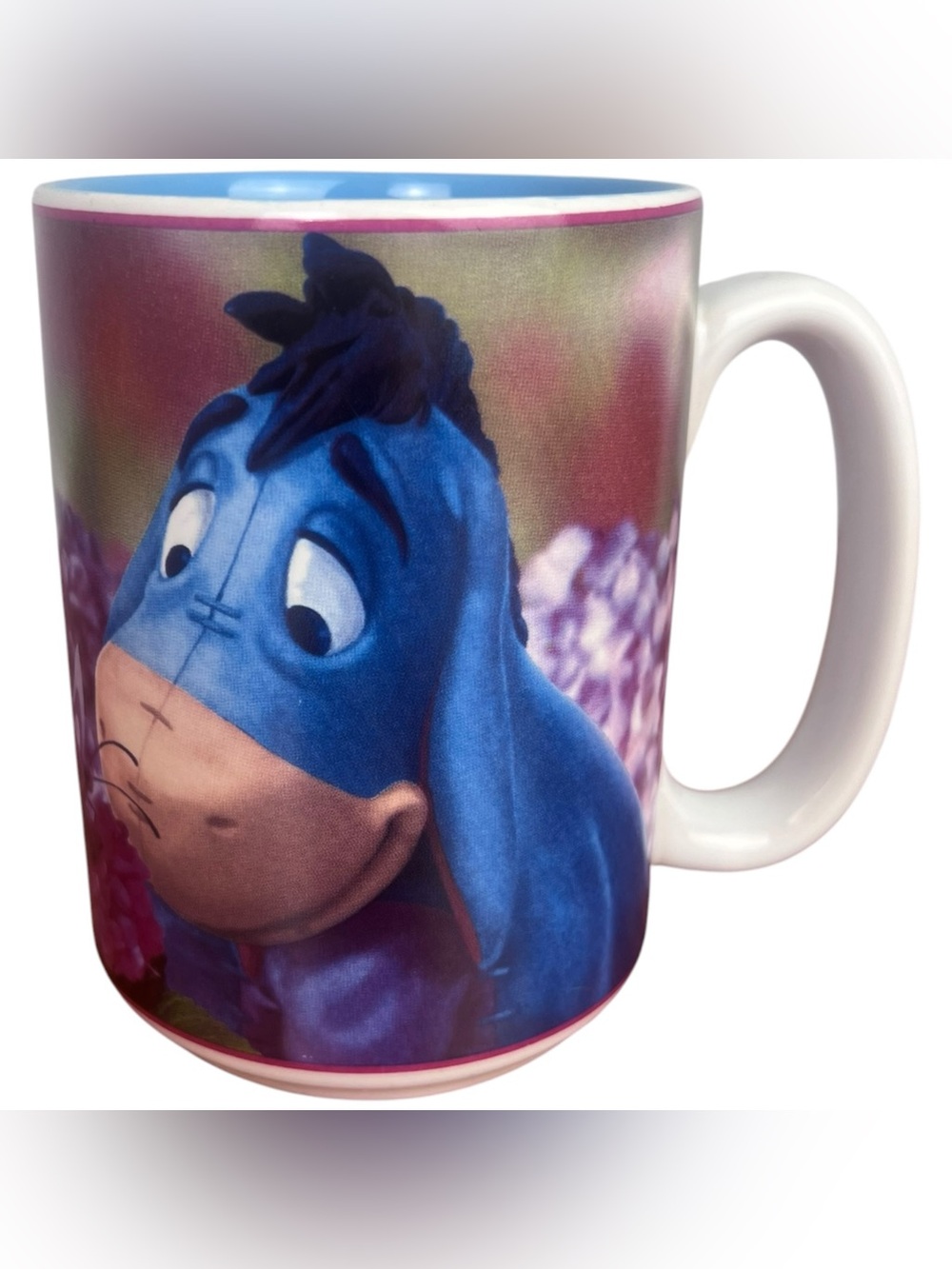 Disney Store Eeyore Floral/Butterfly Coffee Mug Cup 16 oz Handled